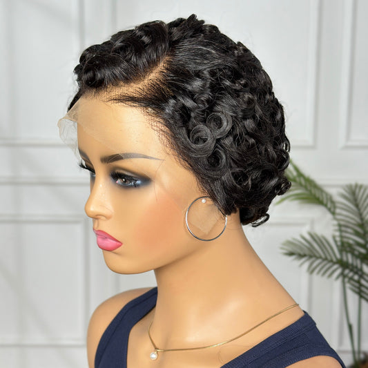 Chioma Wig-Curly 13*4 Frontal HD lace 4inch Glueless Wig