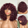 High Density Messy Curly  Wig With Bang