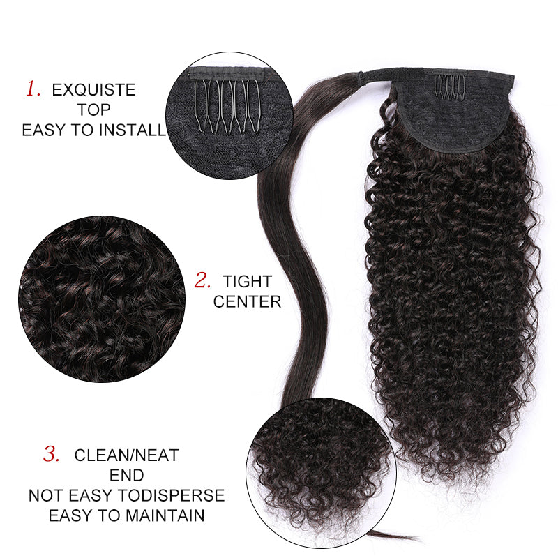 Hot Beauty Hair Ponytail Jerry Curl 100% Virgin Human Hair