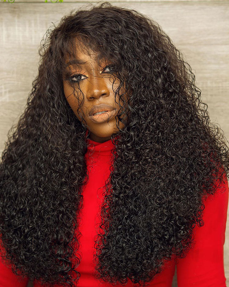 Hot Beauty Hair Super Double Draw Small Kinky Closure Wig