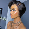 Short Pixie Cut Side Part Frontal Lace Wig