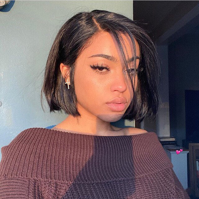 Side Part 13x4 Frontal Lace Bob Wig Straight