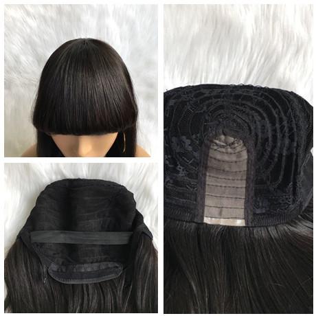 Hot Beauty Hair Bob Wig With Bang High Density 100% Human Virgin Hair