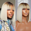 Hot Beauty Hair Blonde High Fashion Fringe Wig New Arrival