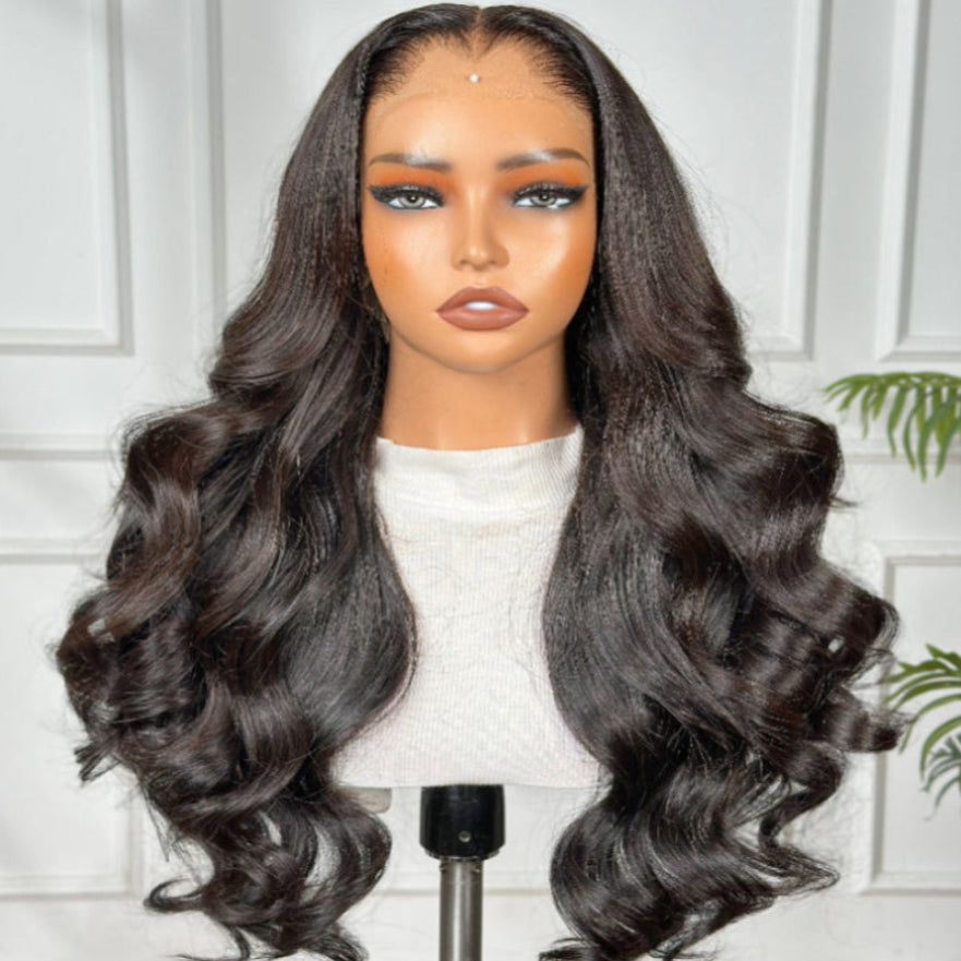 Exclusive 13*4 HD Frontal Lagos Hairline Body Wave Wig