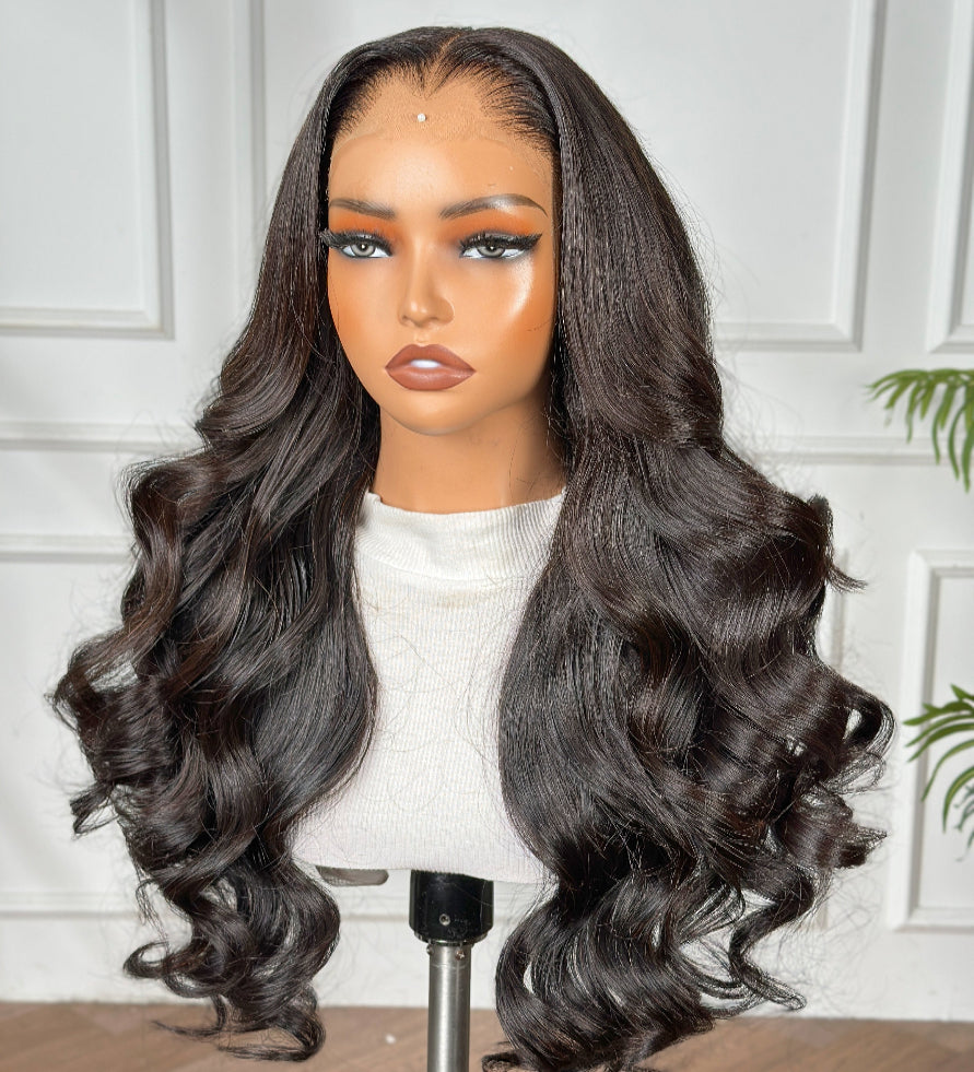 Exclusive 13*4 HD Frontal Lagos Hairline Body Wave Wig