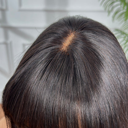 Bone Straight Natural Color With TB4 Color Top Bob Wig With Bangs