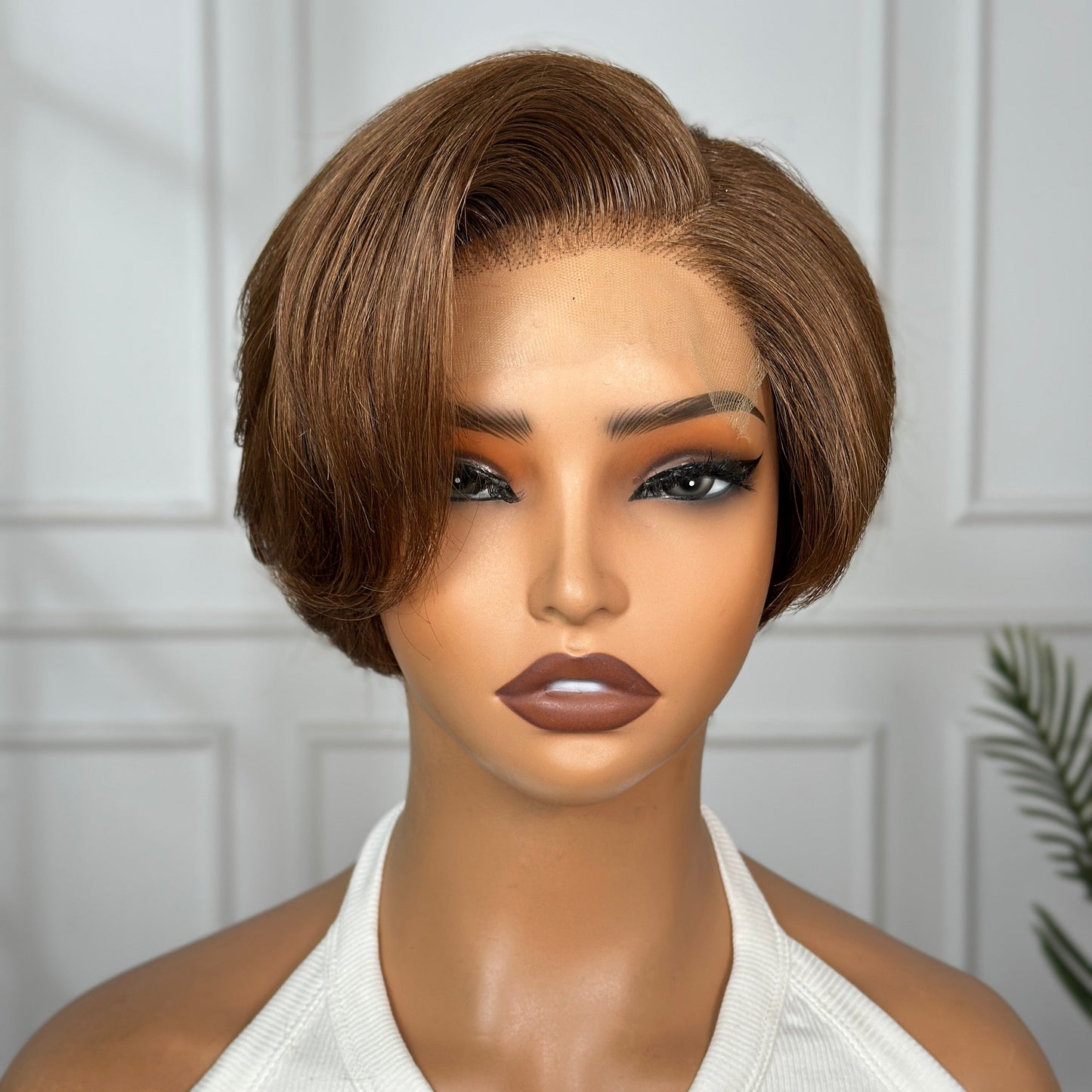 #4 Color Small closure Pixie Cut Wig