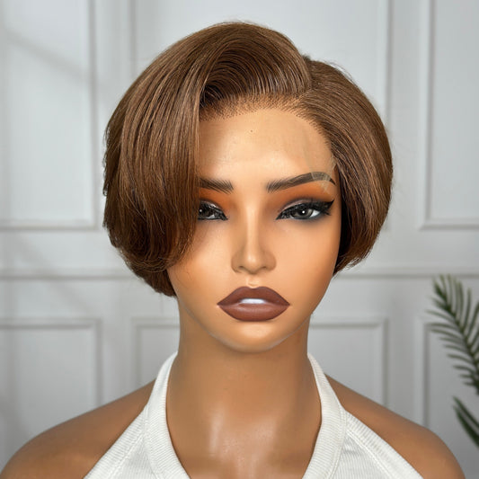 #4 Color Small closure Pixie Cut Wig