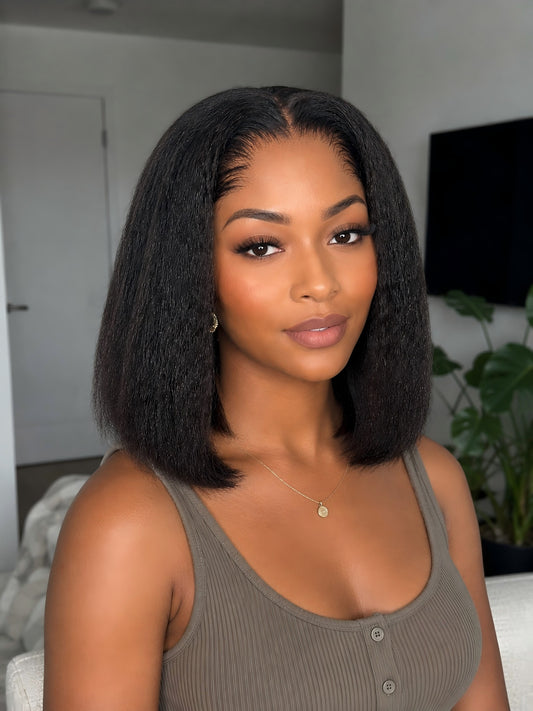 LuxRoot Hairline 13×4 HD Lagos Hairline Kinky Straight Wig