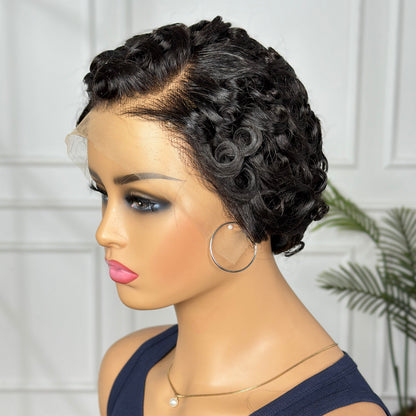 Chioma Wig-Curly 13*4 Frontal HD lace 4inch Glueless Wig