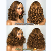 Customize Wigs M430 Color Closure Bouncy Curl Full Wig