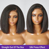4C-Edge Kinky Staight C-Closure Transparent Lace wig