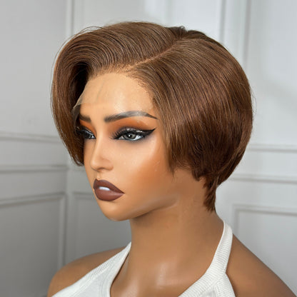 #4 Color Small closure Pixie Cut Wig