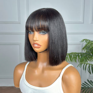 SDD 4×4 closure Bob Wig With Bang