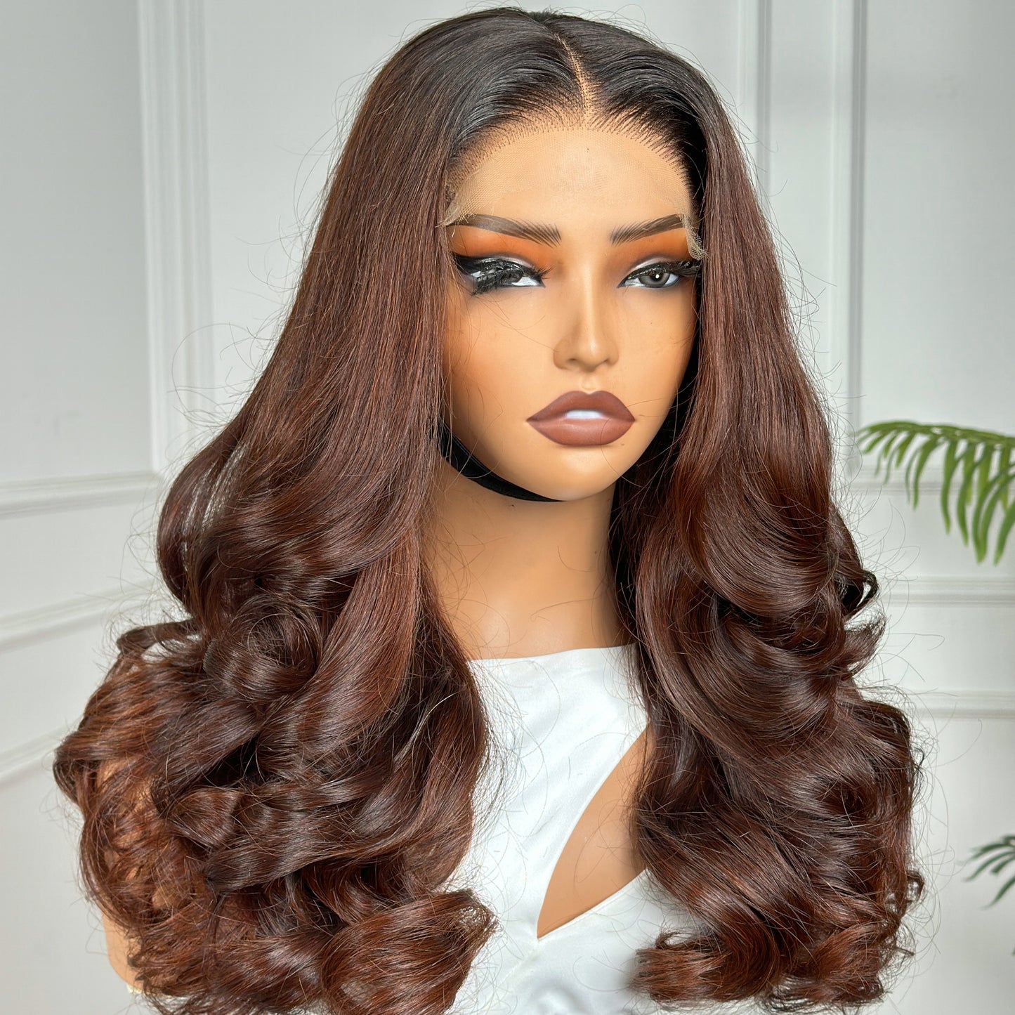 TB4 Color SDD bouncy 5x5 HD Closure Wig-Hot Perm-Long-Lasting Curls