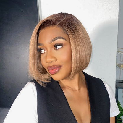 Hot Beauty Hair Tb/Blonde Color T Part Lace Wig Bob Wig