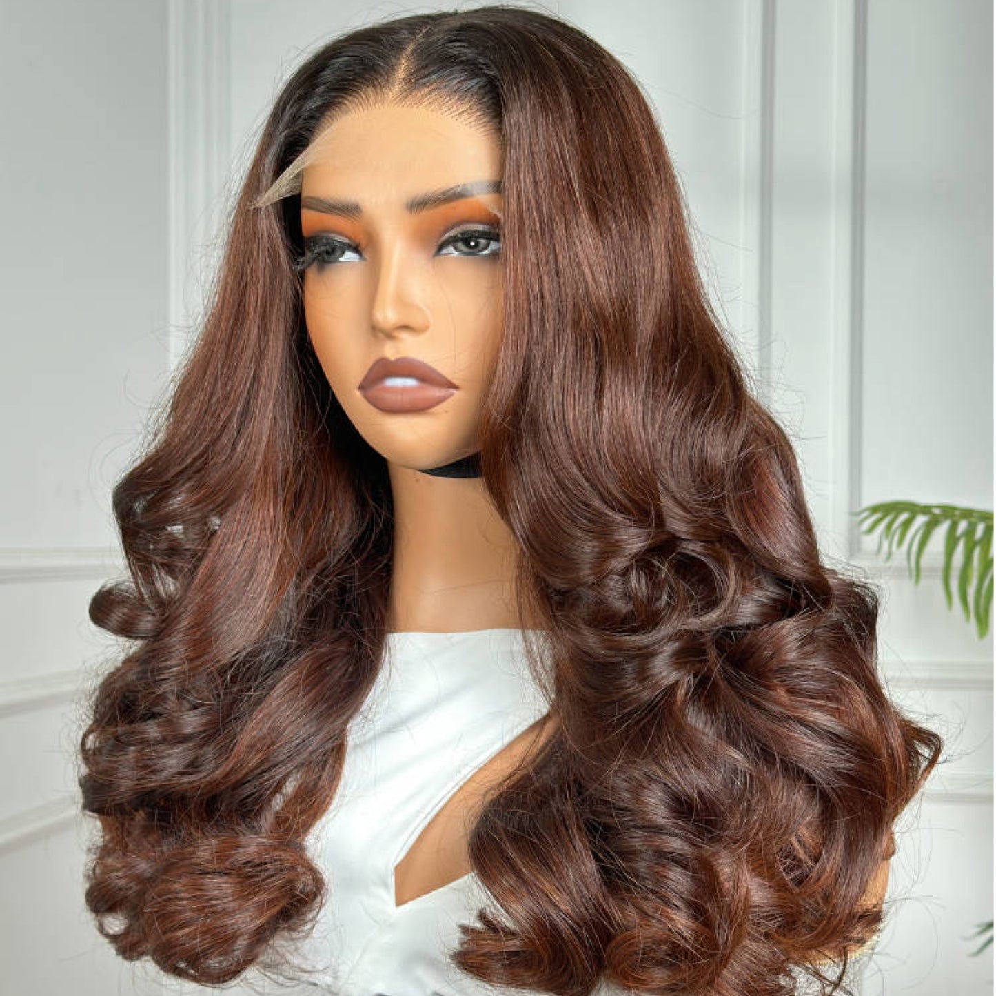 TB4 Color SDD bouncy 5x5 HD Closure Wig-Hot Perm-Long-Lasting Curls