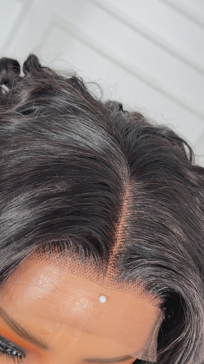 Long Lasting Rose Curl Premium Virgin hair 4*4 Closure lace 12 inch Natural Black Color