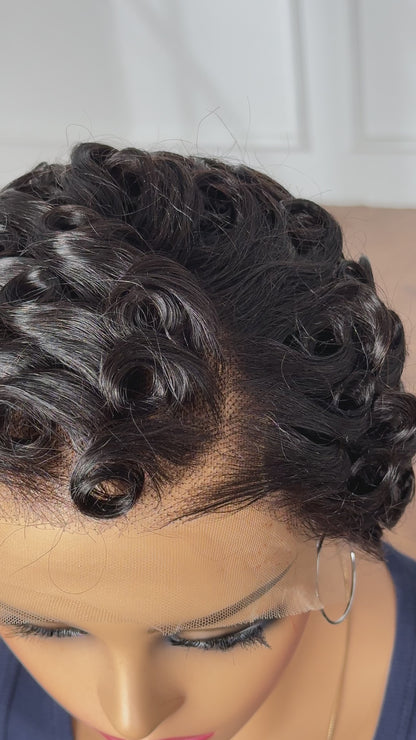 Chioma Wig-Curly 13*4 Frontal HD lace 4inch Glueless Wig