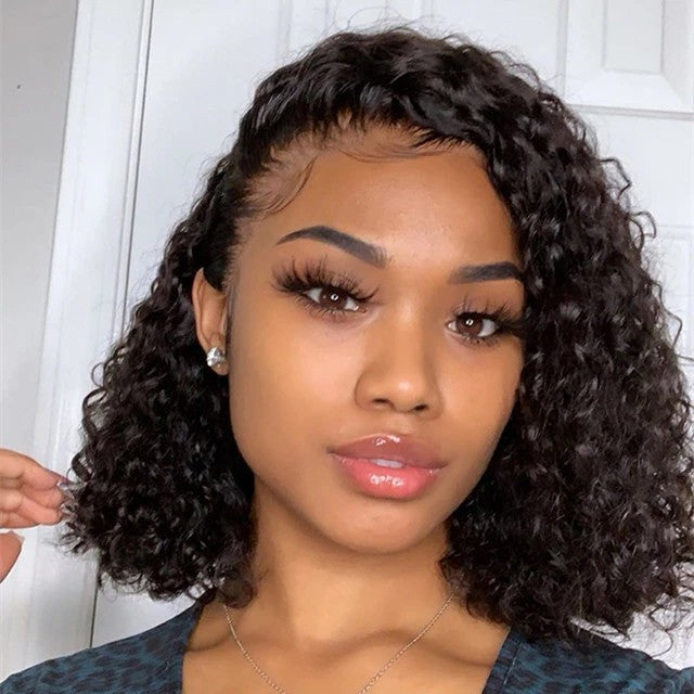 Hot Beauty Hair Glueless Frontal Lace Wig Deep Wave Pre Plucked