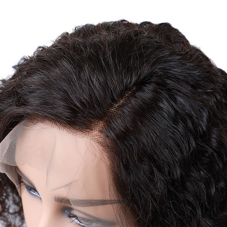 Hot Beauty Hair Glueless Frontal Lace Wig Deep Wave Pre Plucked