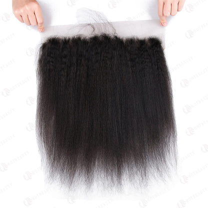 Hot Beauty Hair 13x4 Lace Frontal Hair Kinky Straight Closure