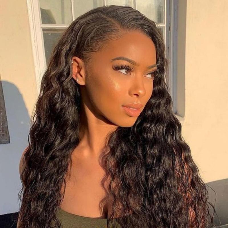 Hot Beauty Hair 4x13 Glueless Frontal Lace Wig Water Wave Virgin Human Hair