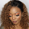 Ombre Brown 4x4 Lace Compact Frontal Wig Deep Wave