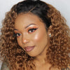 Ombre Brown 4x4 Lace Compact Frontal Wig Deep Wave