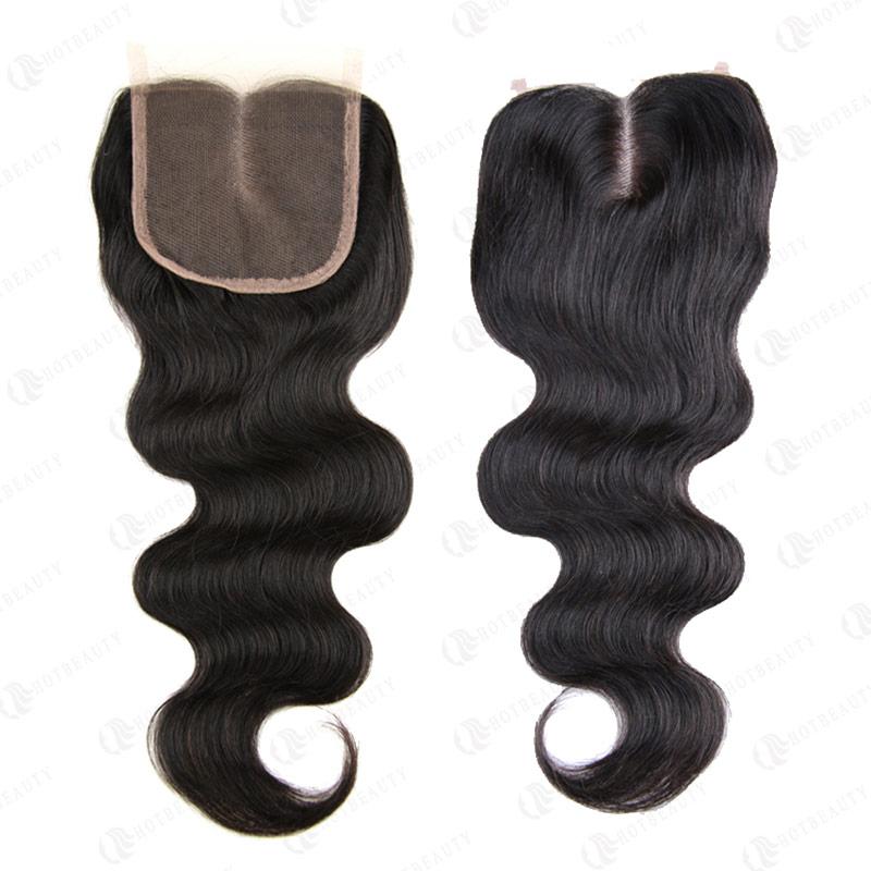 100% Virgin Human Hair 4*4 Lace Closure Body Wave