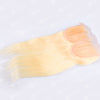 613 Blonde Straight Virgin Human Hair 4x4 Lace Closure Free Part