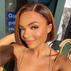 Blunt Cut Ombre Mandarin Brown T-Frontal Bob Wig