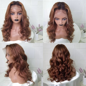 Hot Beauty Hair Honey Brown High Density Frontal Lace Wig