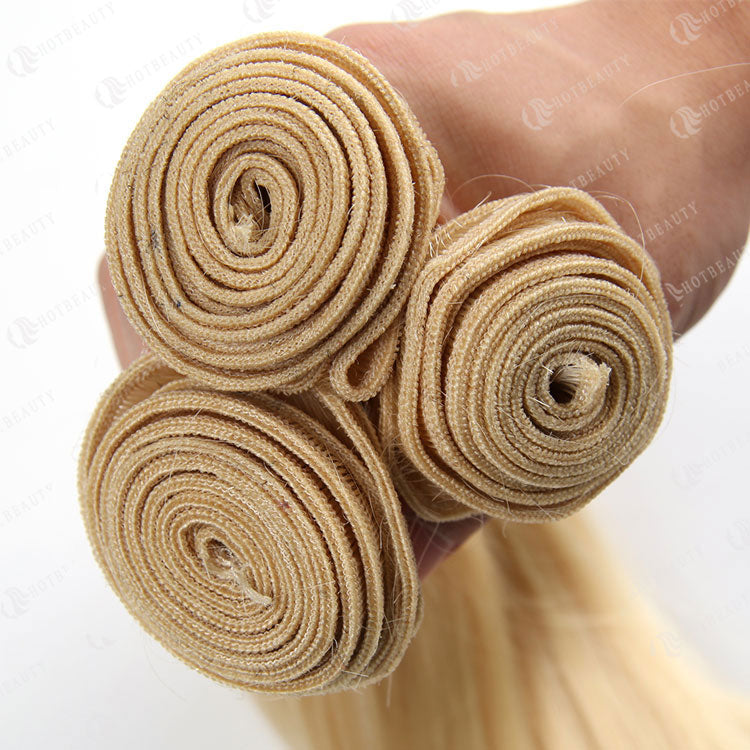 Hot Beauty Hair 613 Blonde 3 Bundles Human Hair Silk Straight