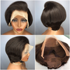 Hot Beauty Hair Short Pixie Cut Frontal Lace Wig Natural Black