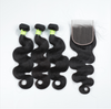 100% Human Virgin Hari 3 Bundles+closure body wave combination