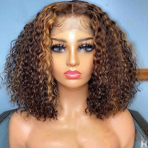 Fabulous Mix Color Closure Lace Bob Wig for Summer Time
