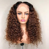 Ombre Brown Color Compact Deep Wave Frontal Wig