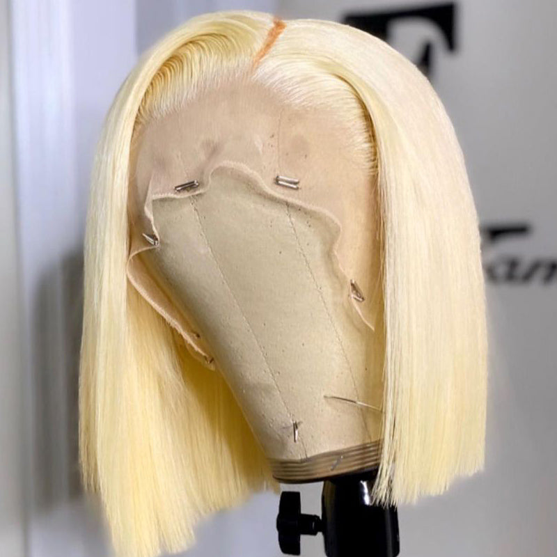613 Blonde T Part Lace Bob Wig