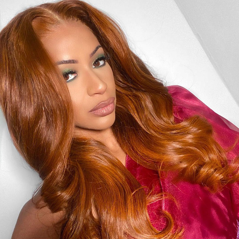 Caramel Brown Glueless 13x4 Frontal Lace Wig