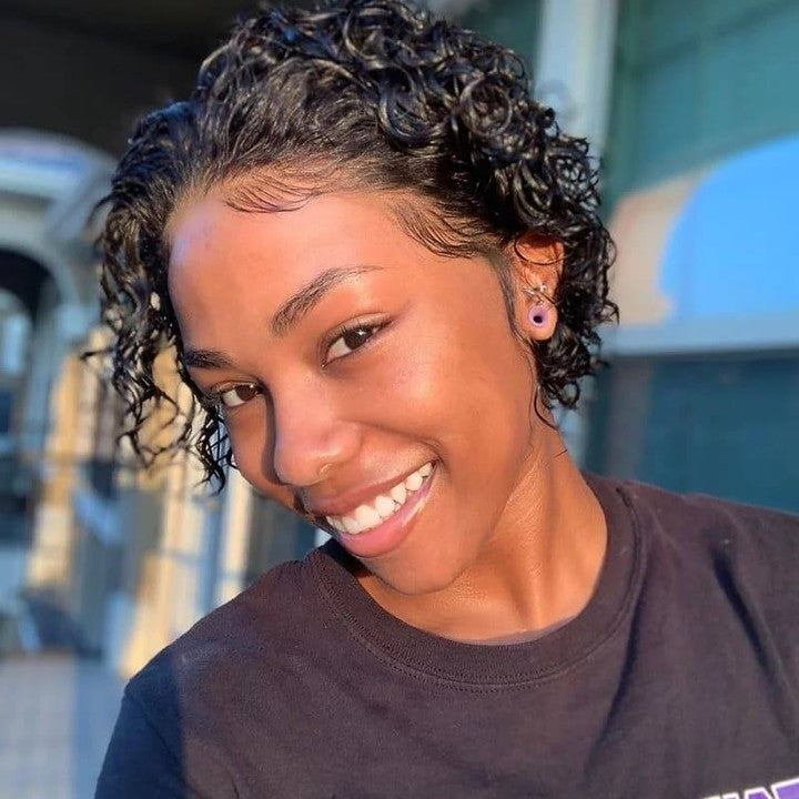 Hot Beauty Hair Popular Bouncy Curly Bob Frontal Lace Wig