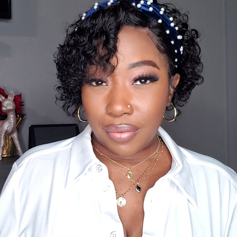 Hot Beauty Hair Popular Bouncy Curly Bob Frontal Lace Wig