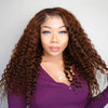 Hot Beauty Hair Chestnut Brown Closure Lace Wig Deep Wave