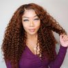 Hot Beauty Hair Chestnut Brown Closure Lace Wig Deep Wave