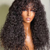 Stunning Virgin Hair Deep Wave Wig With Air Bangs