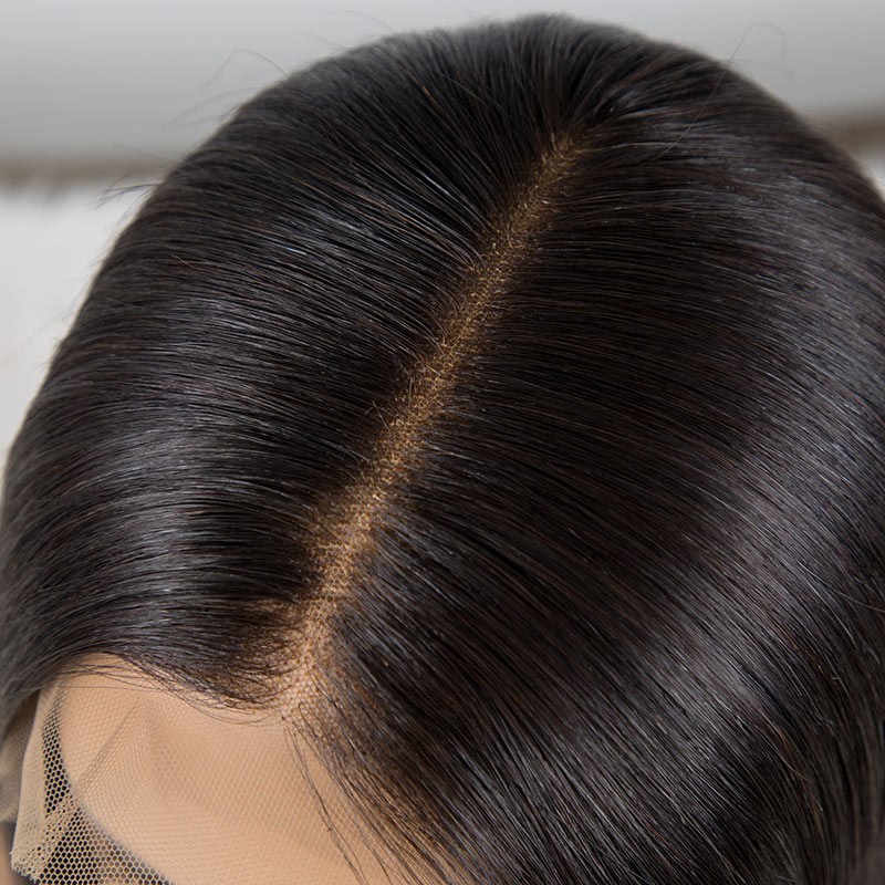 Hot Beauty Hair Fake Scalp Glueless 13x6 Frontal Lace Wig Bleached Knots