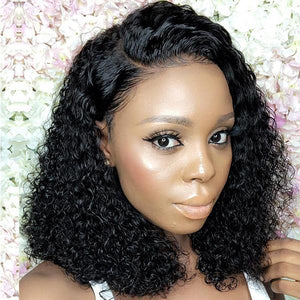 Hot Beauty Hair 13*4 Frontal Lace Wig Virgin Funmi Hair Small Kinky Curl