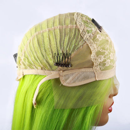 NeonGreen Bob Wig Frontal Lace 100% Virgin Human Hair