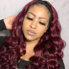 Hot Beauty Hair Redviolet Headband Wig With Dark Root Loose Wave(Get Free Headband Set)